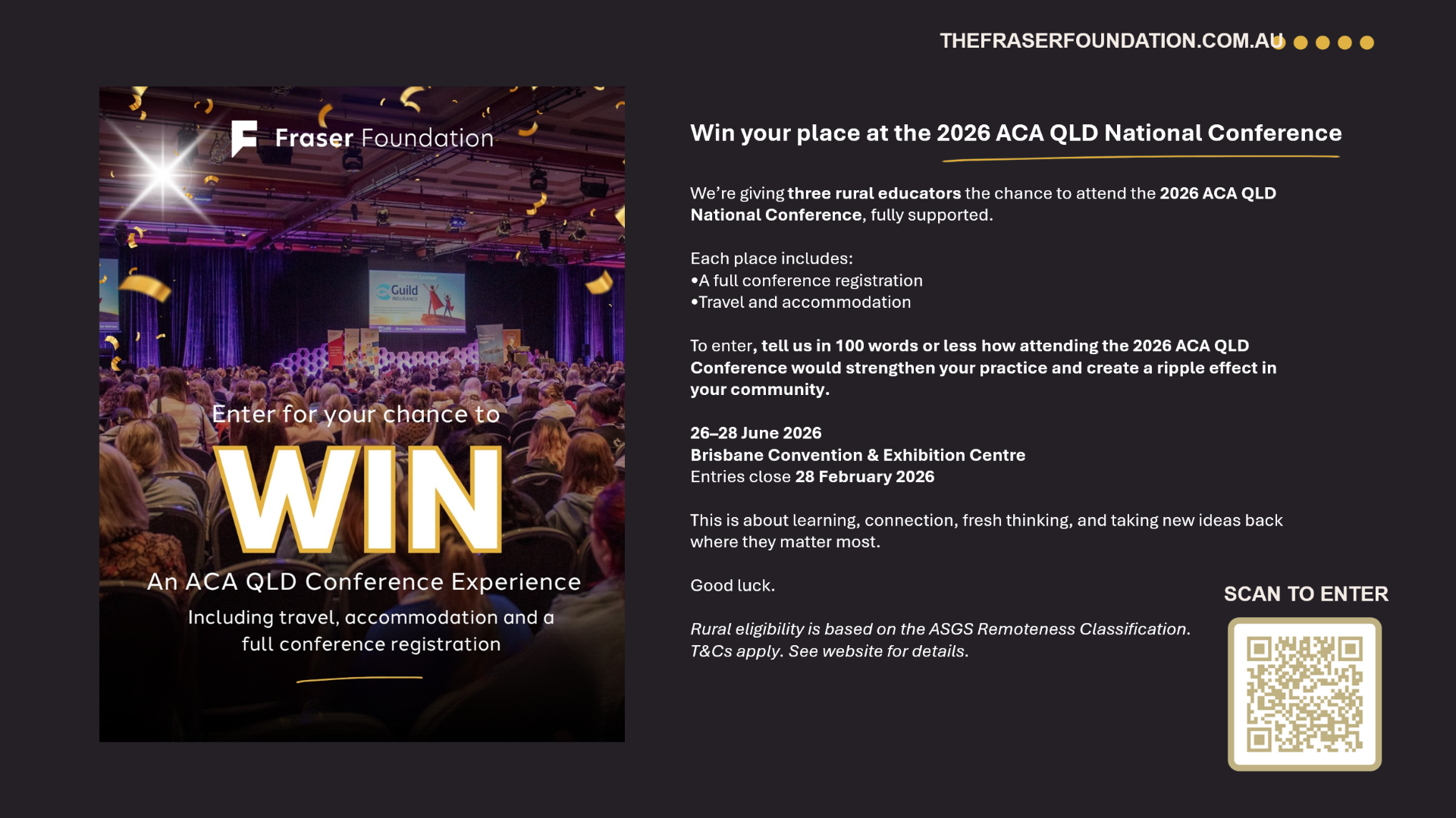 ACA Qld and The Fraser Foundation Announce New Conference Grants for Regional Educators